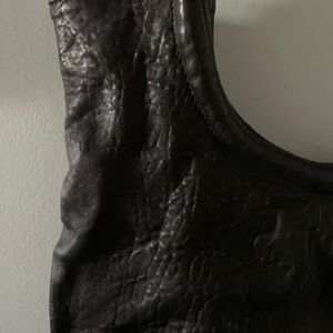 Soft pebble black bag